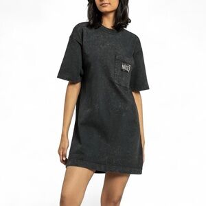 Nike Acid Wash Black T-Shirt Dress SZ M